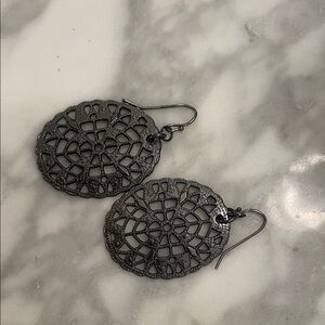 Vintage Black Lace Earrings